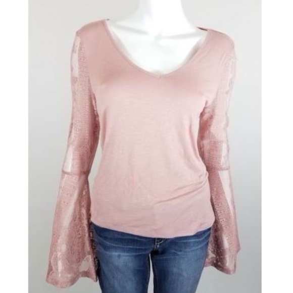 Chelsea & Violet Tops - 3/$25 Chelsea & Violet Lace Top Small Blush